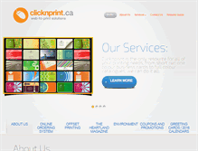 Tablet Screenshot of clicknprint.ca